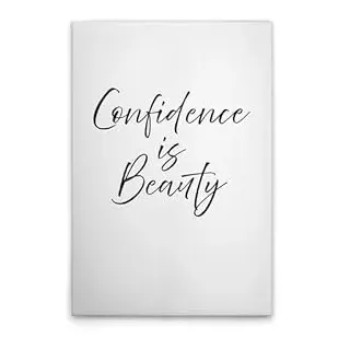 A.S. Création Leinwandbild Confidence is Beauty Weiß Schwarz - Wandbild in Weiss, Schwarz - 50 x 75 cm - DD133041