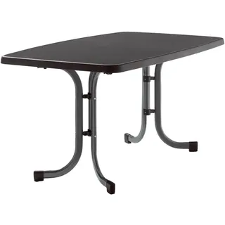 Sieger Gartentisch Klapptisch 150 x 90 x 72 cm Eisengrau/Schieferdekor Anthrazit