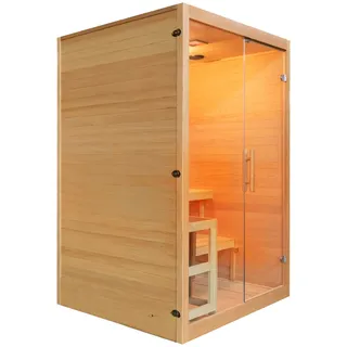 Sanotechnik Infrarotkabine »»Twincombi« Sauna+Infrarot« LxBxH: 130x120x200cm, braun