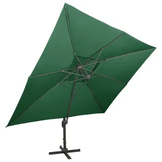 vidaXL Ampelschirm mit Lüftung 400x300 cm Grün - Grün