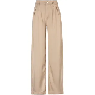 BOSS ORANGE Bundfaltenhose »C_Tanjura-W Premium Damenmode«, mit Zierfalten, beige