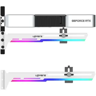 upHere GPU Brace Support Grafikkarte -Weiß 5V ARGB Videokarte Sehnenhalter/Holster-Halterung,Einzelsteckkarten