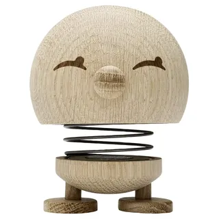 Hoptimist Bimble, Holzdeko, Wackelfigur & Glücksbringer aus Holz, Deko Skandinavisch, Deko Wohnzimmer, Büro & Schreibtisch, Tolle Kleine Geschenke, 7,4 x 8,5 x 9,5 cm, Small, Raw Oak