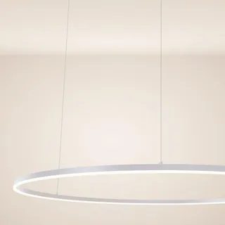 s.luce Led-Hängelampe Ring Weiß Ø 120cm , Metall , Rund , LED integrated , 1.3x3.3x120 cm , Lampen & Leuchten, Innenbeleuchtung, Hängeleuchten, Pendelleuchten