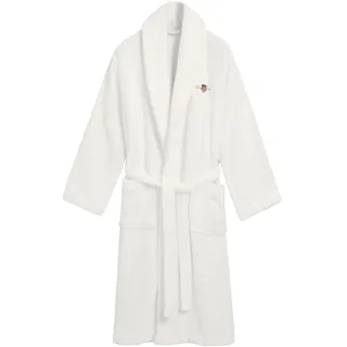 GANT Bademantel ARCHIVE SHIELD TERRY ROBE Weiß XXL