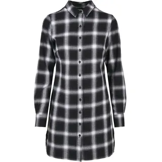 URBAN CLASSICS Check Langarmkleid Black / White XS