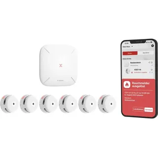 X-Sense FS61 Rauchwarnmelder-Set plus Zentrale (B x H x T) 90 x 26.5 x 90mm
