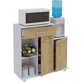 VCM Seitenschrank »Küchenwagen Servierwagen Rollwagen Rollen Bakila«, weiß