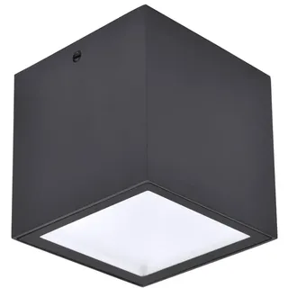 Lutec Außenwandleuchte Aluminium, Metall 8,5 cm grau