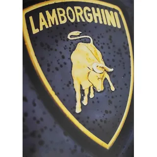 KUSTOM ART Dekoratives Poster für die Wand Serie Werbung Retro' Brand Lamborghini Flitzer Outwear Kunstdruck auf beschichtetem Papier 42x30 cm ohne Rahmen