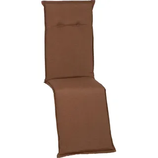 Gardenson Relaxsesselauflage , Sandfarben , Textil , Uni , Füllung: Fleece, Schaumstoff,Schaumstoff, Fleece , rechteckig , 46x8x170 cm , mittels Bändern zu befestigen, mittels Gurtband zu befestigen, formstabil, für den Außenbereich geeignet, UV-beständig , Gartenmöbel, Gartenpolster & Auflagen, Sesselauflagen