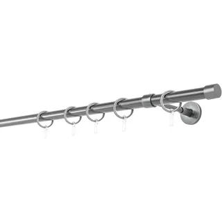 MYDECO Vorhangstange Cap 1-läufig Ø 20 mm 250 cm Grau