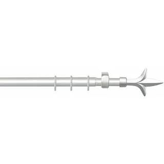 LIEDECO Vorhangstange Sparta 1-läufig Ø 20 mm 130 cm Silber