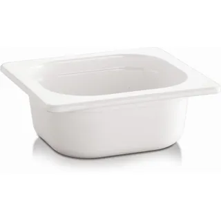 APS 83749 GN 1/6 Behälter ECO LINE, 17,6 x 16,2 cm, Tiefe 65 mm, 0,8 Liter Melamin, weiß