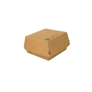 Papstar Burgerboxen, Pappe, pure Fair" Höhe 7cm 80 Stück, braun