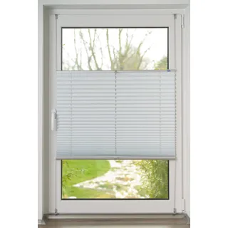 K-HOME Plissee Elsa 30 x 130 cm weiß/silber