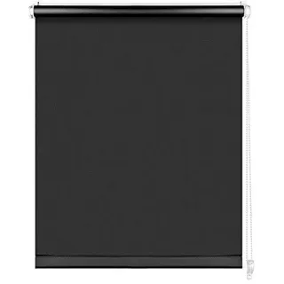 S SIENOC Thermorollo Klemmfix Rollo Schwarz L150 x W95cm Stoffbreite 91cm Verdunkelungsrollo Silberbeschichtung Seitenzug für Fenster & Türen