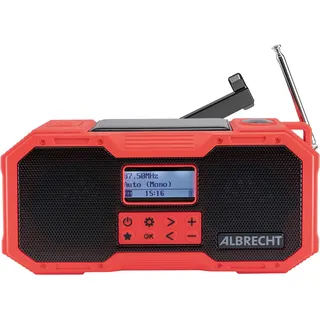 Albrecht DR 112 rot + USB + Bluetooth + Handkurbel