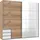 Schwebetürenschrank Emden 225 x 210 x 65 cm Braun/Weiß