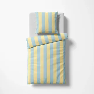 fleuresse Bettwäsche »Bed Art S« 3 Stk. tlg. Mako Satin-Bettwäsche aus 100% Baumwolle, blau