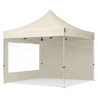 TOOLPORT Faltpavillon 3 x 3 m inkl. 2 Seitenteile Creme
