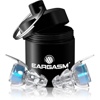 Eargasm High Fidelity Blaue Ohrstöpsel für Konzerte, Festivals, Musiker, DJs, Nachtleben, Motorradfahren – Wiederverwendbare Ohrstöpsel zur Lärmreduzierung um bis zu 21 dB