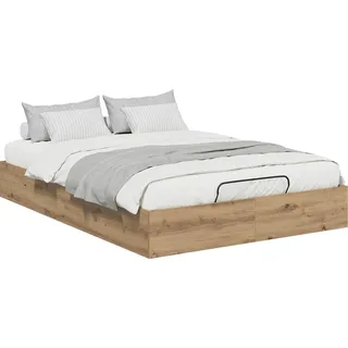 vidaXL Ottoman Bettgestell Artisan-Eiche 140 x 200 cm Holzwerkstoff - Braun