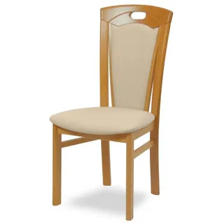 Home Affaire Esszimmerstuhl »FERDI Made in Italy, Massivholz« (Set) 2 Stk.Bezug Feinstruktur (wasser- und fleckabweisend) oder Struktur, beige