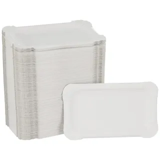 Garcia de Pou 250 Einheit Bakery Fast Food klein Tabletts in Box, 15 x 9 cm, Karton, weiß, 30 x 30 x 30 cm