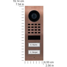 Bild D1102V Aufputz IP-Video-Türsprechanlage WLAN, LAN Außeneinheit Edelstahl V2A (gebürstet)