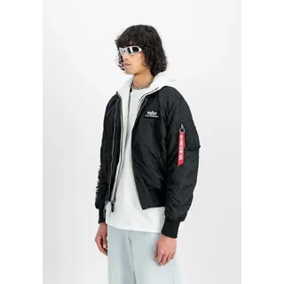 Alpha Industries MA-1 D-tec Sleeve Embroidery schwarz/weiß S