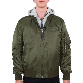 Alpha Industries Herren Jacke MA-1 D-Tec, Gr. Medium, Grün (rep.grey 257)