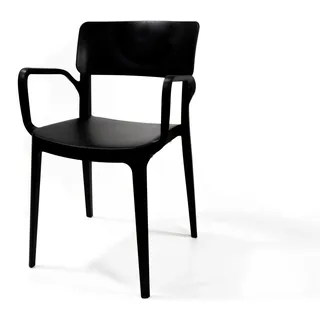 Wing  Armchair Schwarz, Stapelstuhl Kunststoff, 50920 - Schwarz