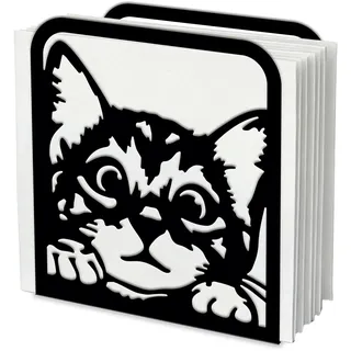 SUPERDANT Serviettenhalter Mit Guender Katze Für Tische Serviettenspender Aus Metall Die Küche Vintage Serviettenständer Servietten Halter Für Zuhause Esszimmer Tischdekoration Geschenke
