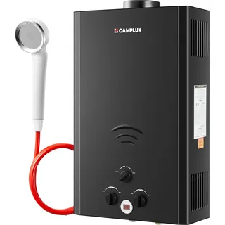 CAMPLUX 20 Liter Gasdurchlauferhitzer, Instant LPG Warmwasserbereiter für Gartendusche, Wohnmobil, BW-Serie BW528B