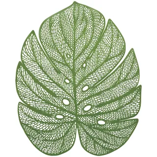 FIESTAS GUIRCA | Blatt Tischset Grün (45 cm) - Tischdekoration für Sommerfeste und Graduierungen - Ideal für Hawaii-Themenfeiern und tropische Events - Grün