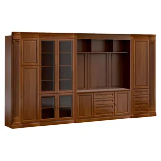 JV moebel Stilvoller Brauner Arbeitszimmer Schrank Designer Eckschränke Holz Möbel braun