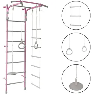 Sprossenwand Pastell 2 Rosa | Turnwand Holz Pastell 2 Rosa | Wand-Klettergerüst Pastell 2 Rosa