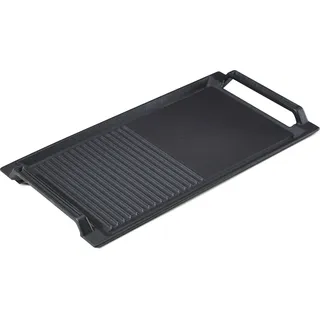 AREBOS Gusseisen Grillplatte | 43,6x22,9 cm | Induktion, Ofen, Gasgrill - Schwarz