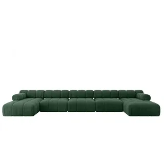 altdecor Eckcouch Cord 8-Sitzer Grün
