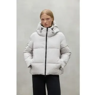 ECOALF für Damen. MCWGAJKIPALA0274W24-021 Ipala Mantel weiß (L), Lässig, Grau, Recyceltes Polyester, Nachhaltig