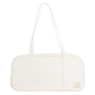 Ted Baker Leder Schultertasche Amylee Double Zip Leather Bowler Bag Ivory creme - Weiß