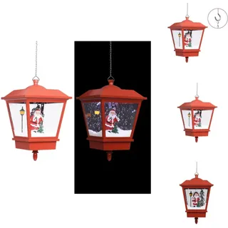vidaXL Weihnachts-Hängelampe LED-Licht und Weihnachtsmann Rot 27×27×45 -  Weihnachtsbeleuchtung - Rot