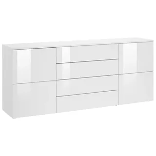 borchardt Möbel Rova 166 x 72 x 35 cm Weiß matt / Weiß hochglanz