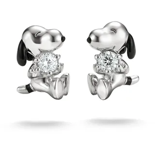 Thomas Sabo Ohrstecker THOMAS SABO x Peanuts Snoopy silberfarben 925  mit Zirkonia
