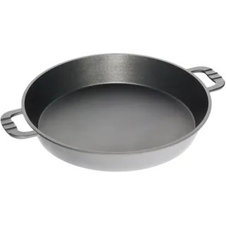 AMT Gastroguss Großraumpfanne/Grillpfanne für Garten und Profibereich, Ø 50 cm, 7 cm hoch, ohne Mittelsteg, nicht induktionsgeeignet, Lotan® Antihaft-Veredelung, Gusspfanne (Aluguss), AMZN-750
