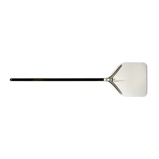 SCHNEIDER Pizzaschaufel, Alu nicht perforiert, Pizzaschieber aus Aluminium zur Selbstmontage, Stiel schwarz 110 cm, Schaufel 36 x 38 cm