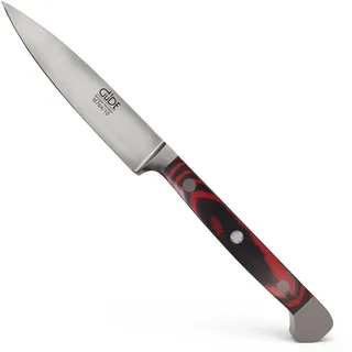 GÜDE Solingen - Spickmesser geschmiedet, 10 cm, Micarta, ALPHA MIKARTA, Office Messer, Doppelkropf, Handmade Germany
