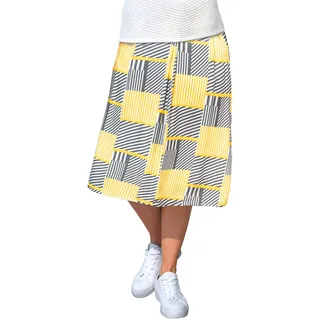 GOLDNER Sommerrock »Moderner Druckrock aus fließender Viscosequalität«, gelb