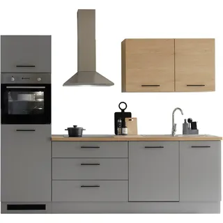 kochstation Küchenzeile KS-Malfi 260 cm grau